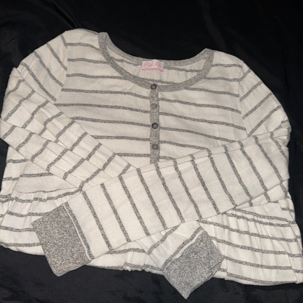 Women’s Pink Lilly Long Sleeve Baby Doll Style Top